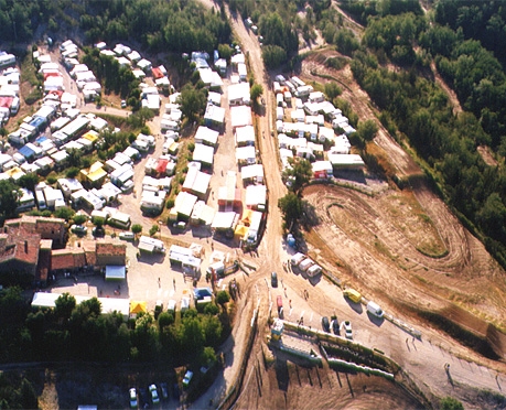 Veduta dall'alto della pista